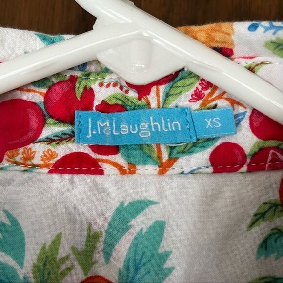 J. McLaughlin Floral Cotton Button Up Shirt - Picture 5 of 6